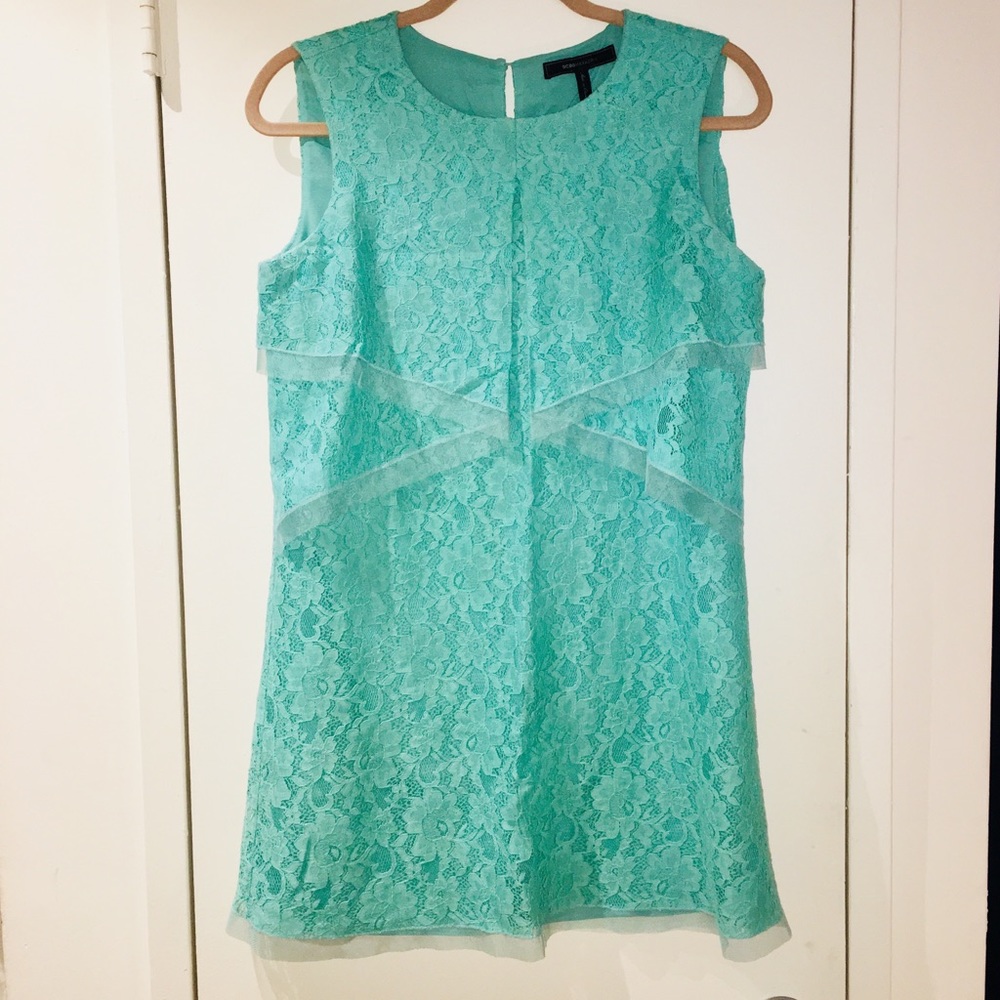 BCBG Teak Lace Dress!  Worn once to a wedding!